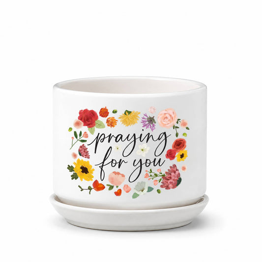 Floral Praying For You Planter