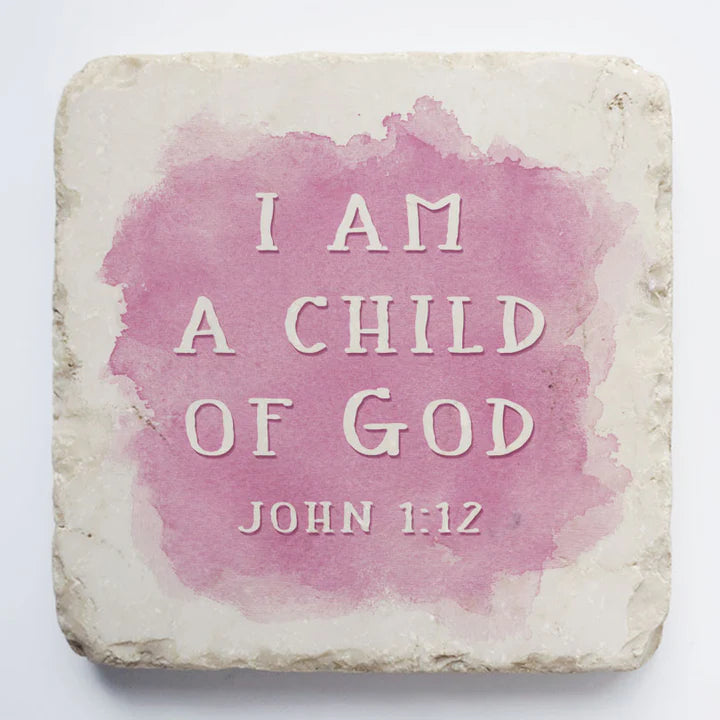 John 1:12 Pink Small Stone Block