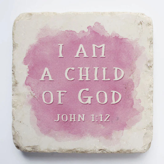 John 1:12 Pink Small Stone Block