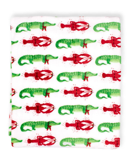 Cajun Christmas Throw   Multi    50x60