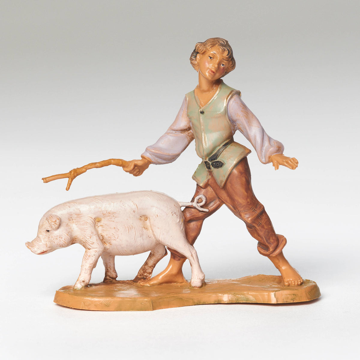 Fontanini 5" Scale Clement Boy With Pig Nativity Figure