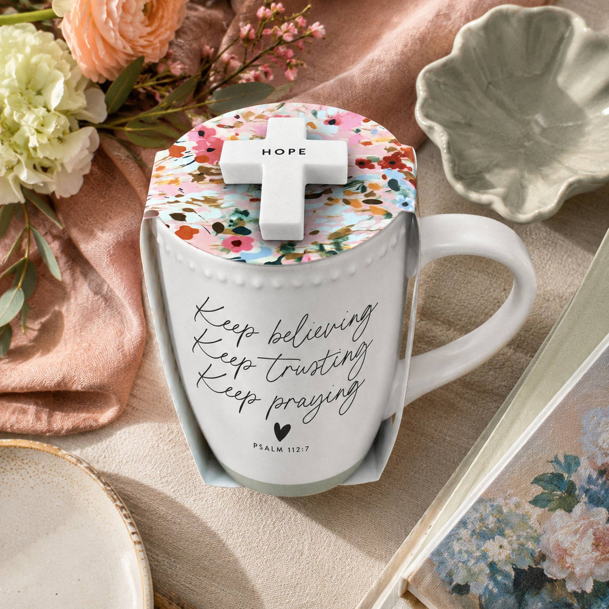 Keep Believing Mug with Cross Hope