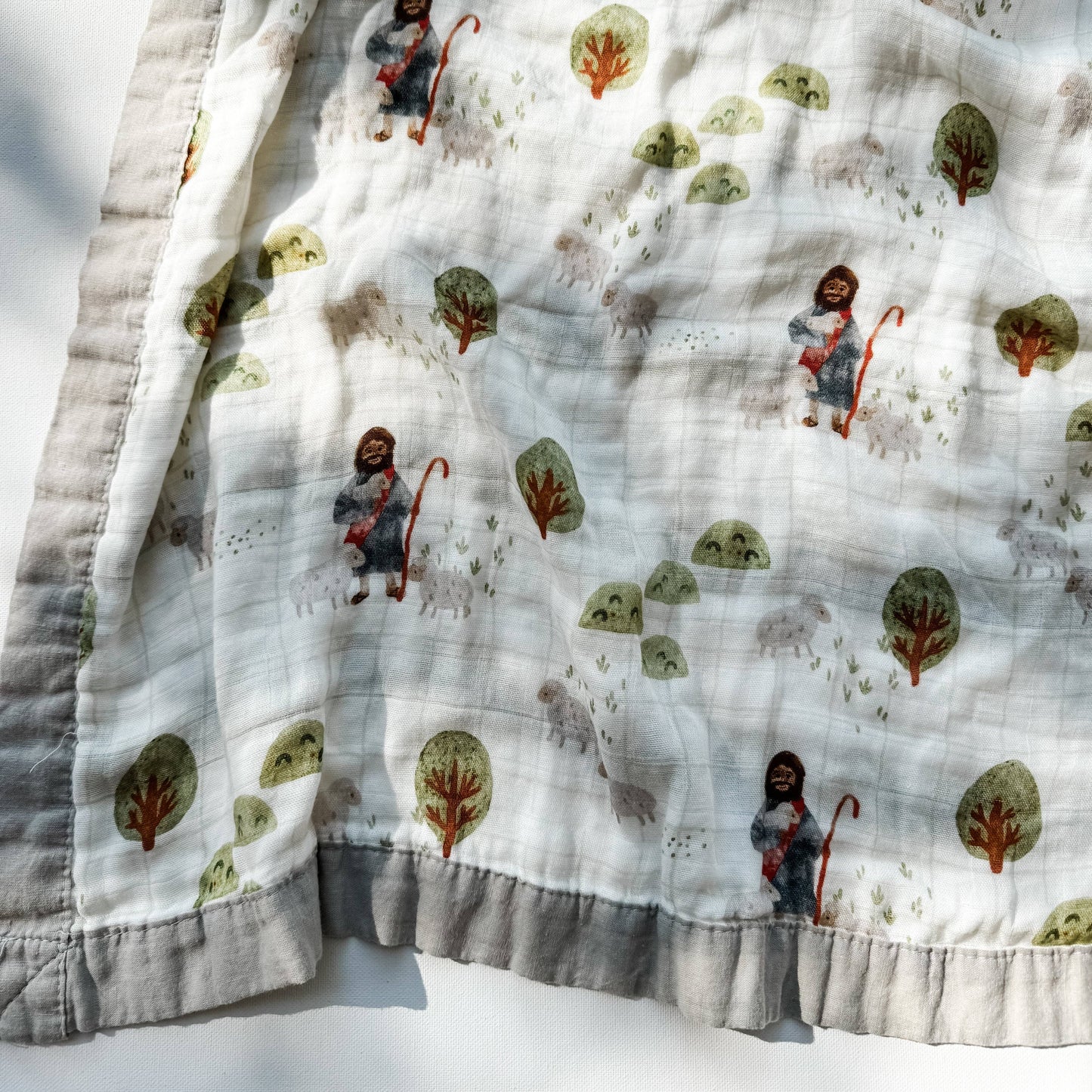 The Lord is my Shepherd Double Sided Muslin Blanket