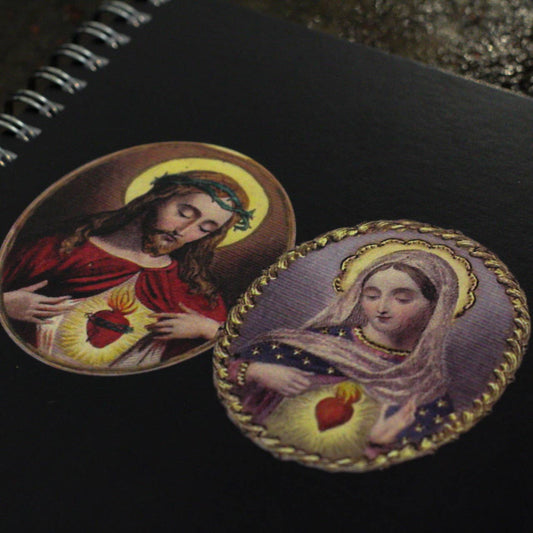 Two Sacred Hearts (black) Journal