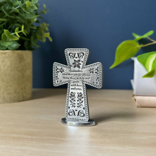 Standing Message Cross for Godmothers