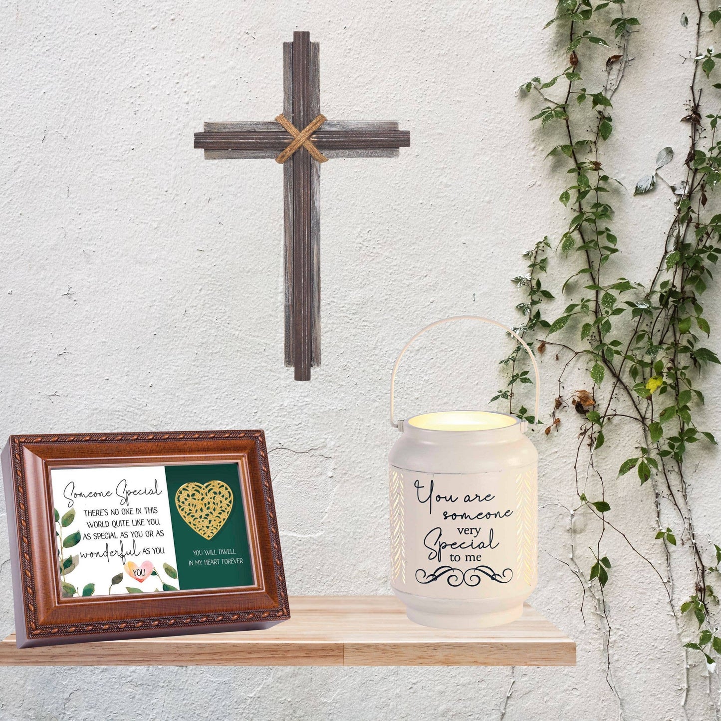 15.5"X9.5" Wall Crs Wood/Mtl