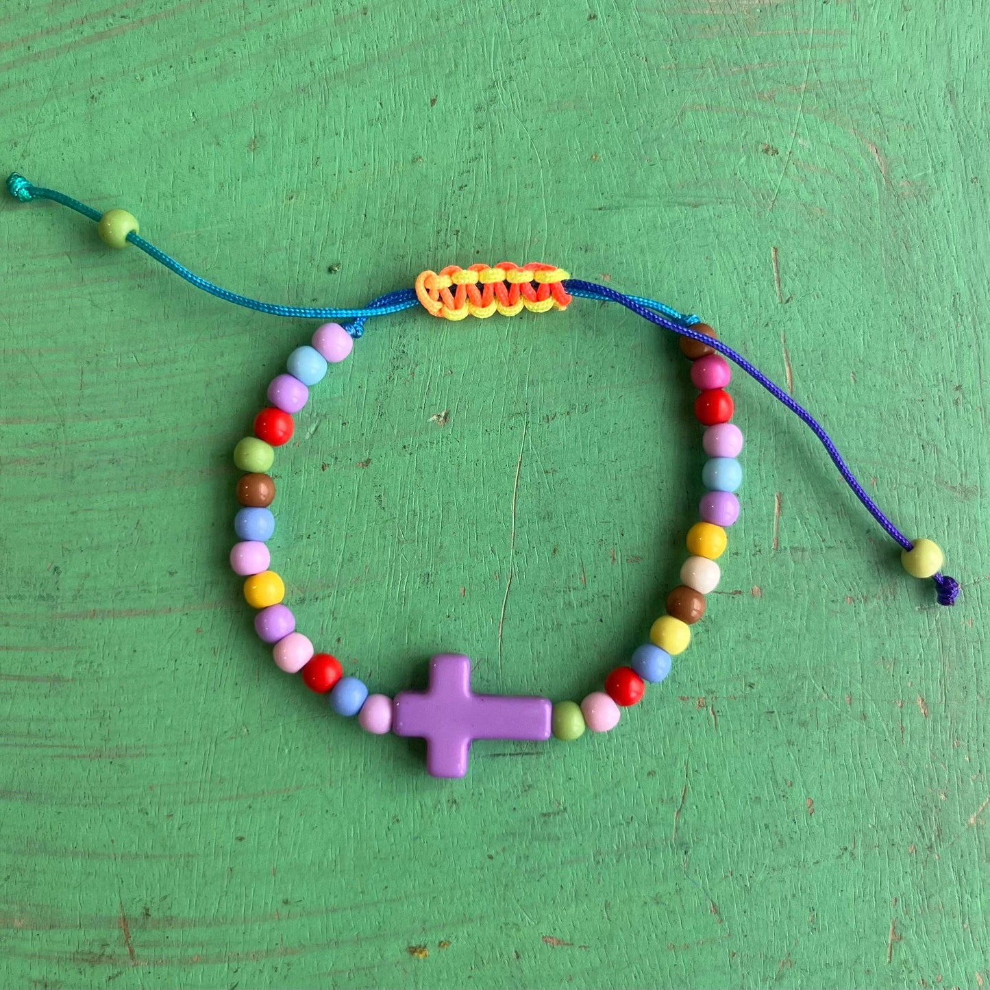 Girl's Colorful Side Cross Bracelets