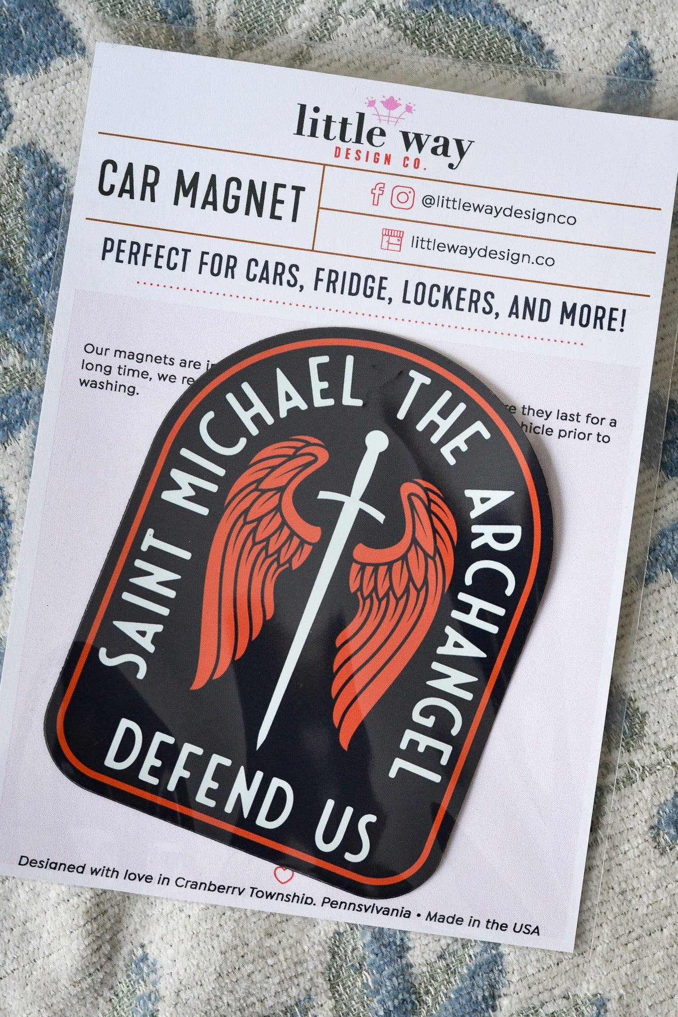 St. Michael Decal Magnet