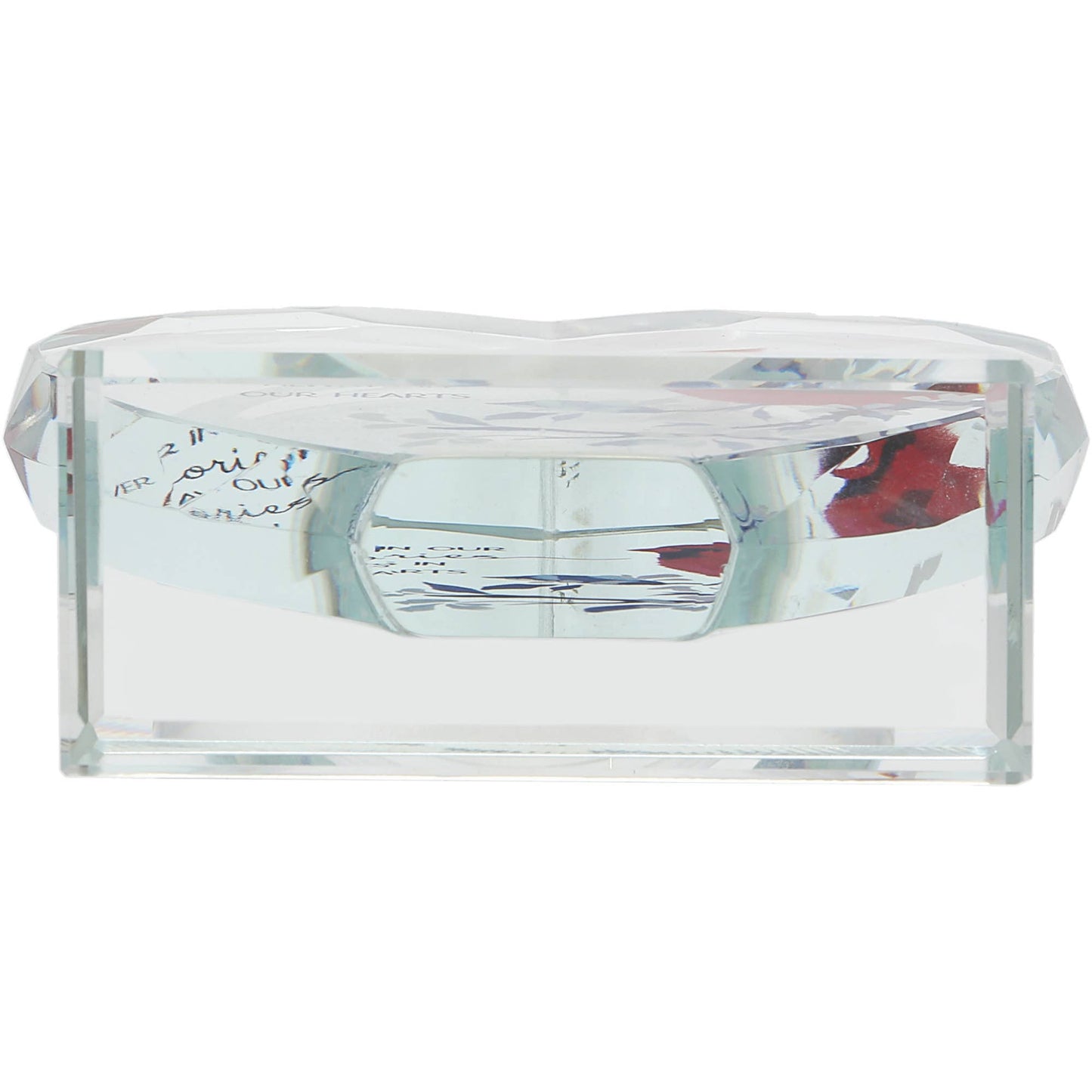 In Our Hearts - 4" Crystal Heart Plaque