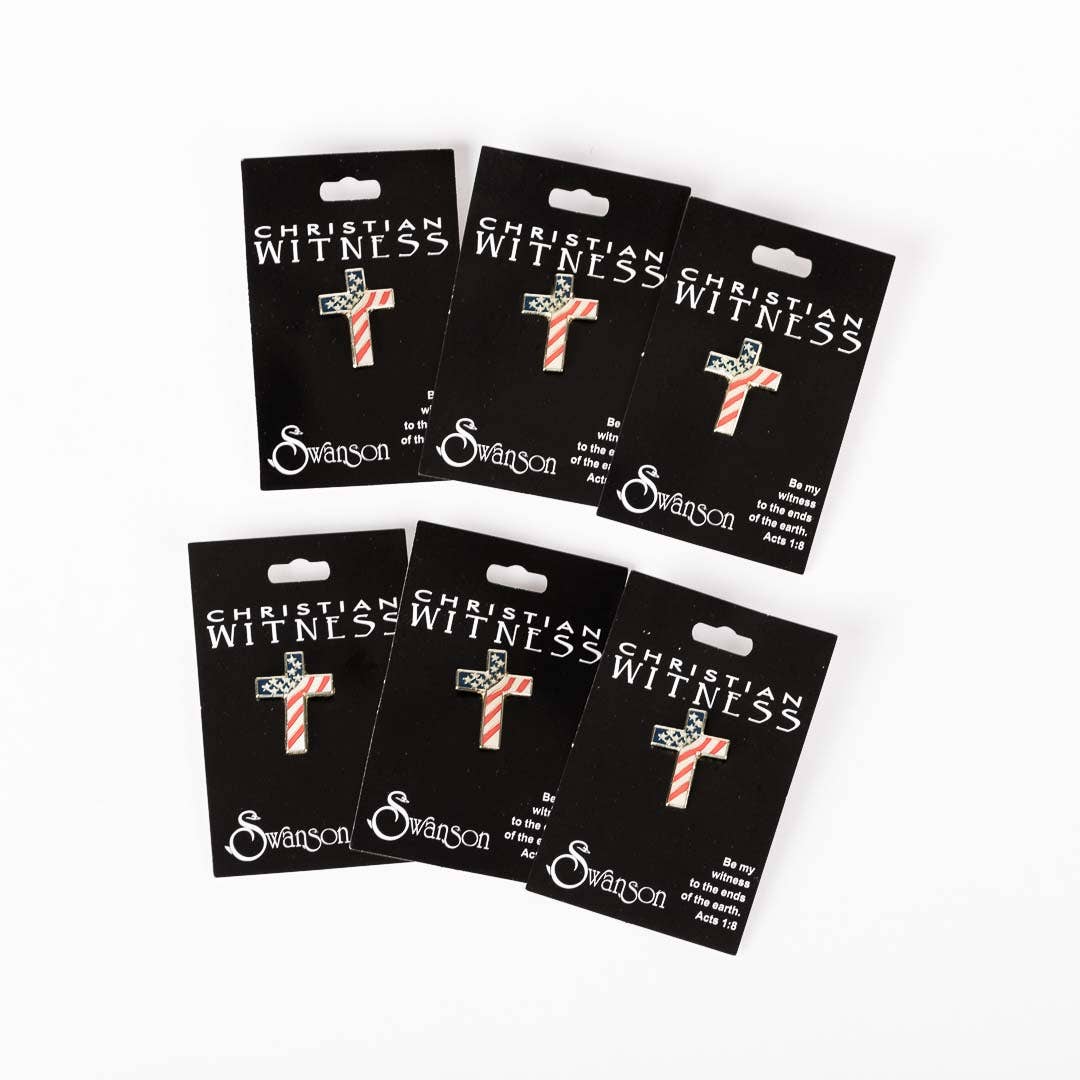 Lapel Pin Cross Of America - Pack of 6