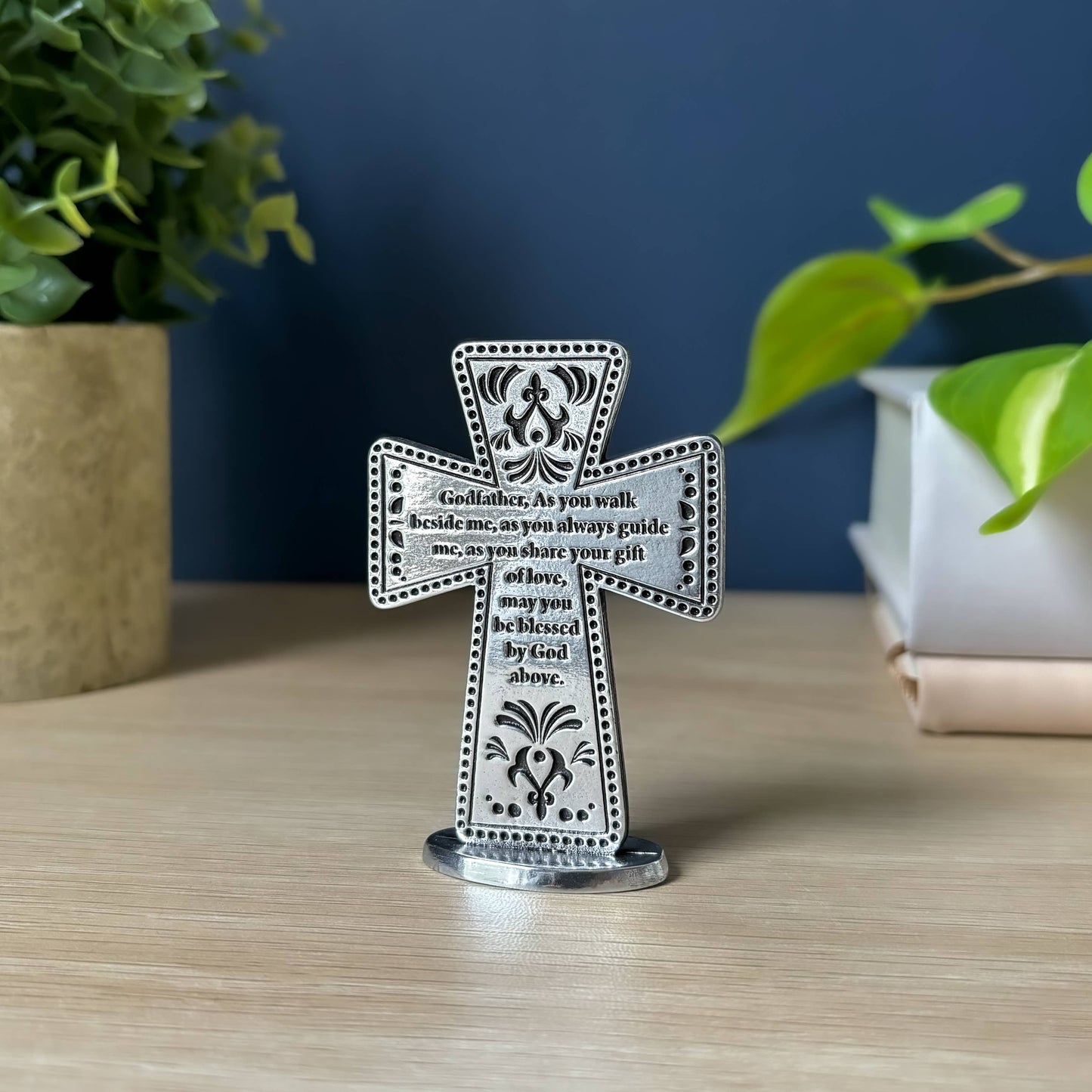 Standing Message Cross for Godfathers