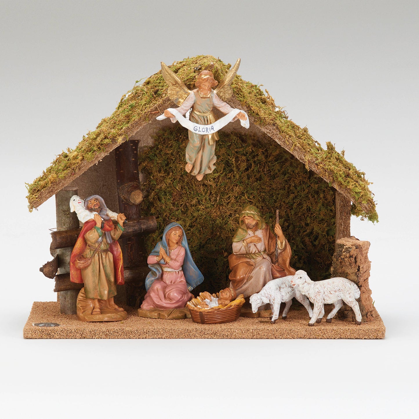 Fontanini 7-Figure Nativity w/ Set Italian Stable - 5" Scale
