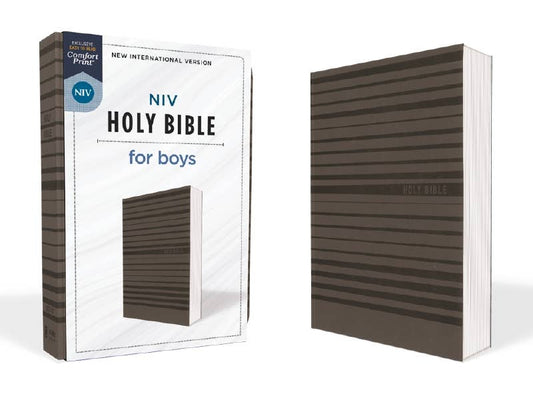 NIV Bible for Boys, Soft Touch Edition, Leathersoft, Gray