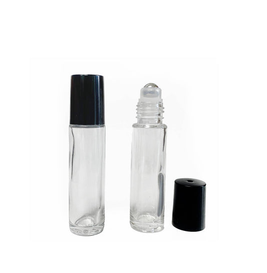 Clear Glass Roller Holy Water Bottle