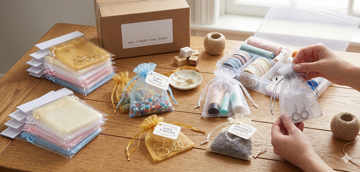 Elegant 3x4 in Organza Gift & Favor Bags