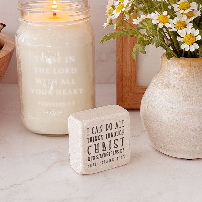 553 | Philippians 4:13 Stone Block