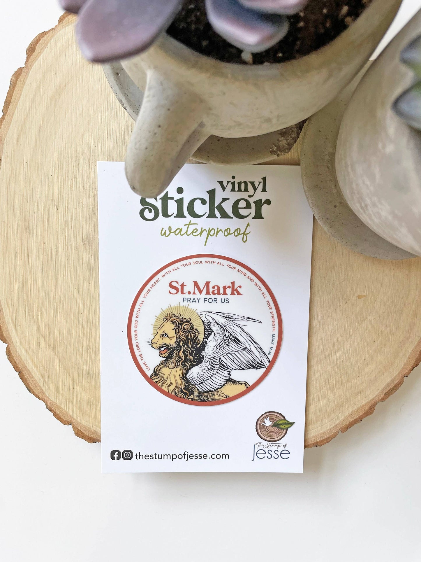 St. Mark Symbol Waterproof Catholic Sticker