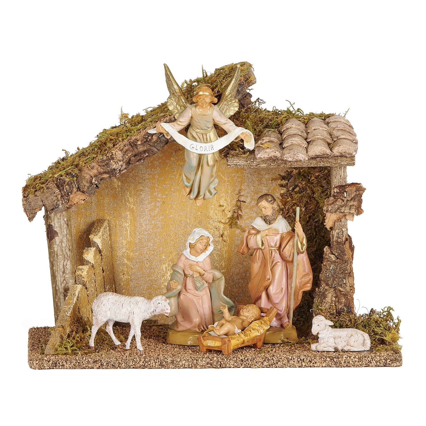 Fontanini 6 figure Nativity Set w/ Italian Stable - 5" Scale