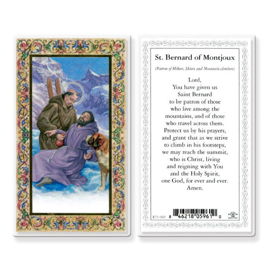 St. Bernard Laminated Holy Card