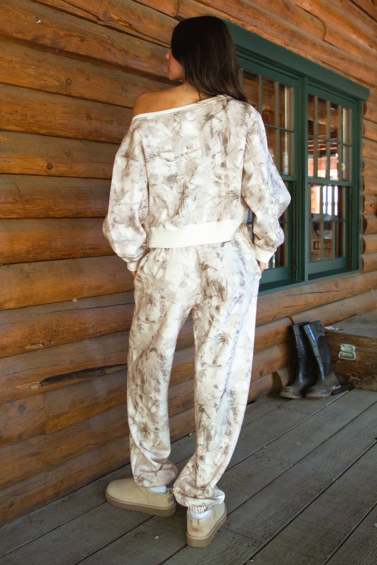AVERY Light Woodland Camo Lounge Fleece Sweatpants Joggers