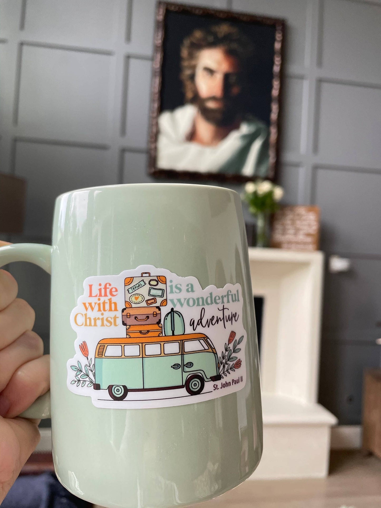 JPII Life With Christ Is A Wonderful Adventure Sticker