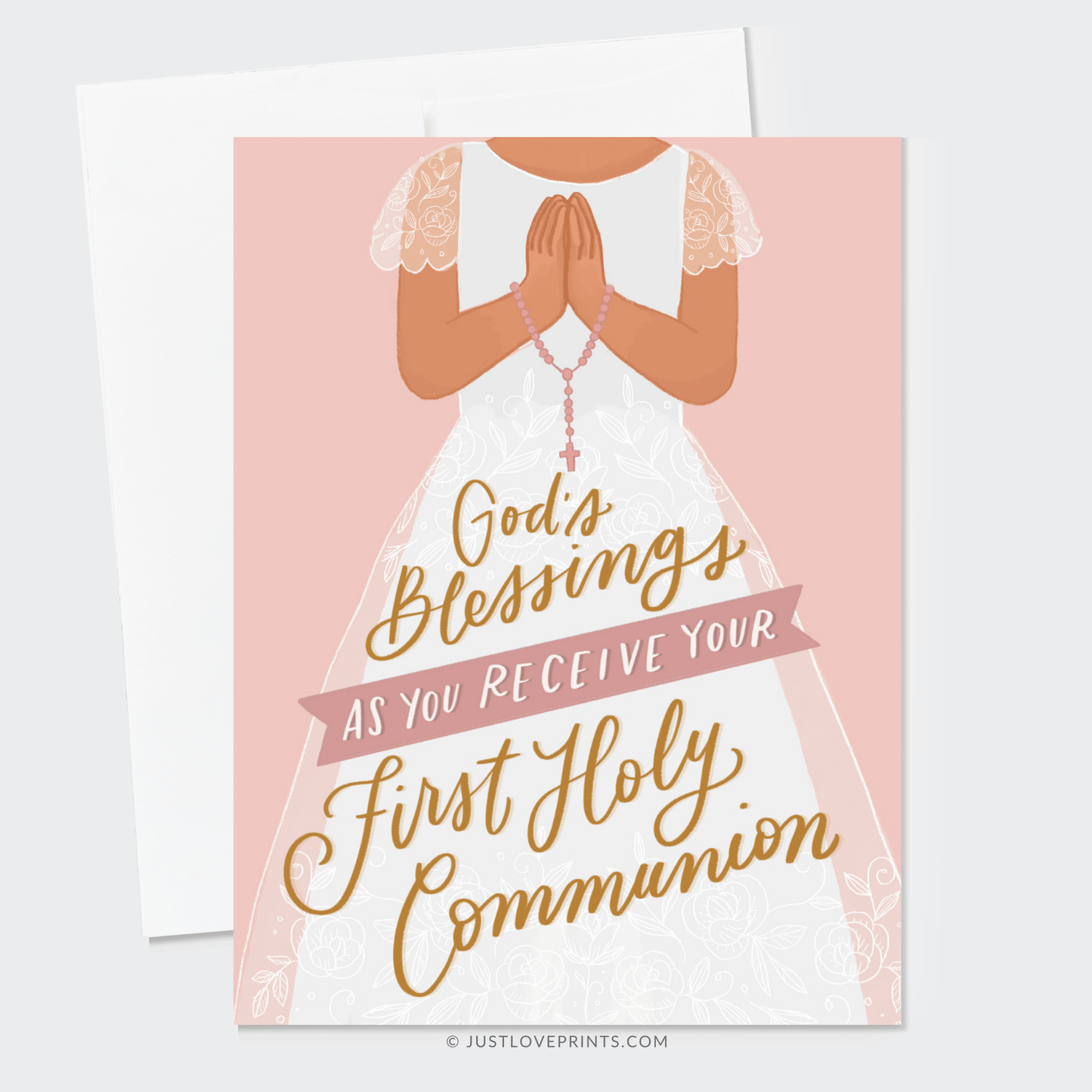 Girl First Holy Communion Greeting Card