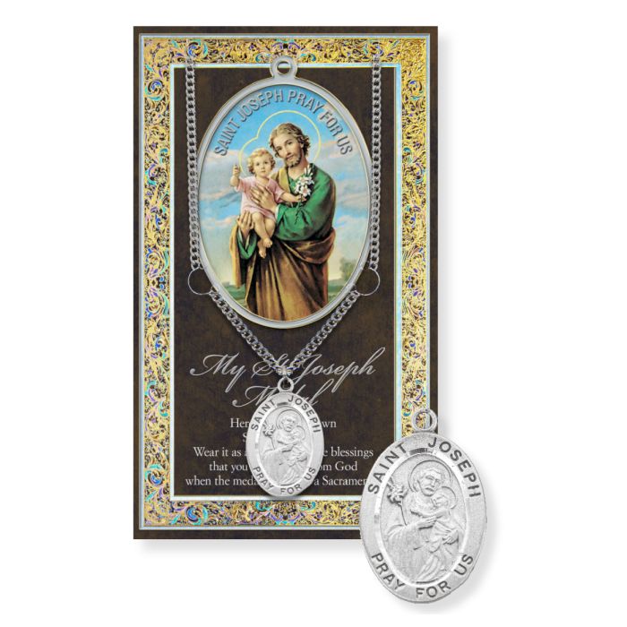 St. Joseph Pewter Medal Necklace