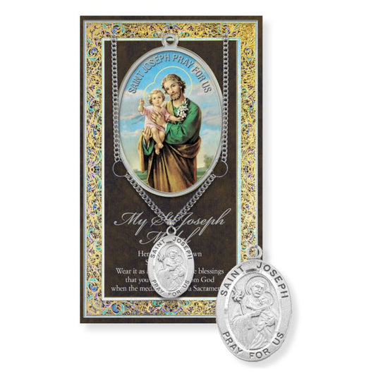 St. Joseph Pewter Medal Necklace