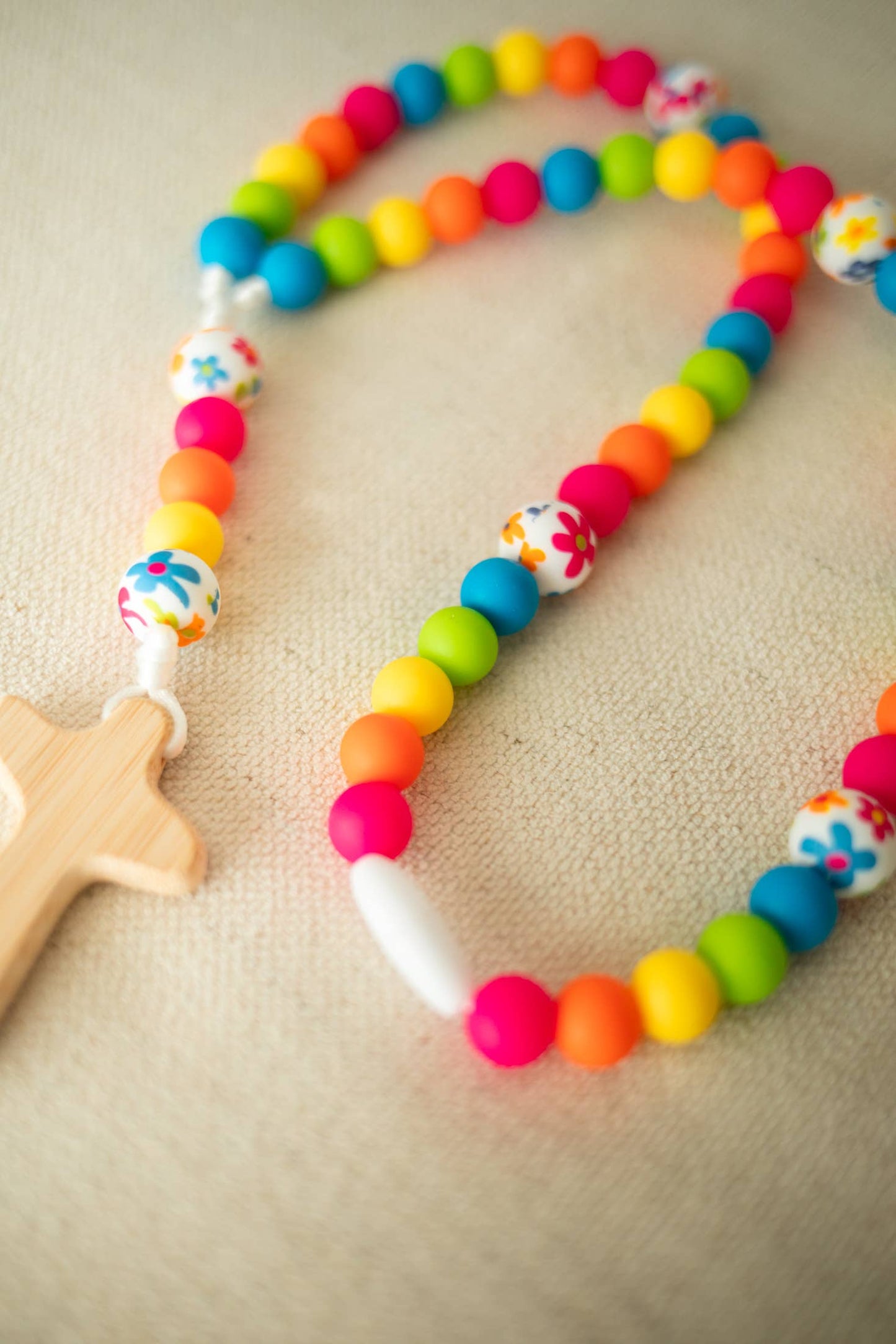Bright Floral Baby Rosary | Baptism Gift | Catholic Baby