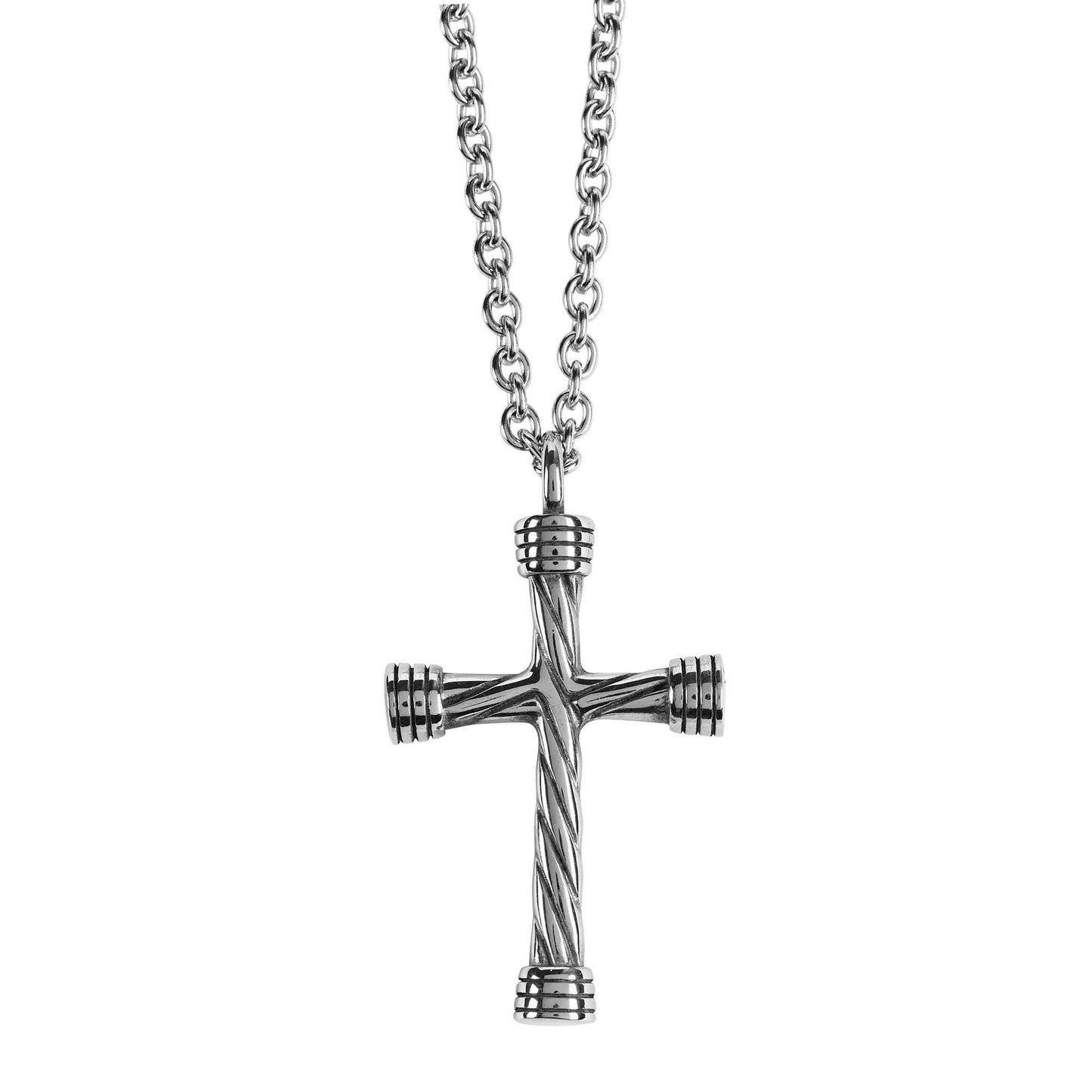 Men's Cross Necklace Stainless Steel
