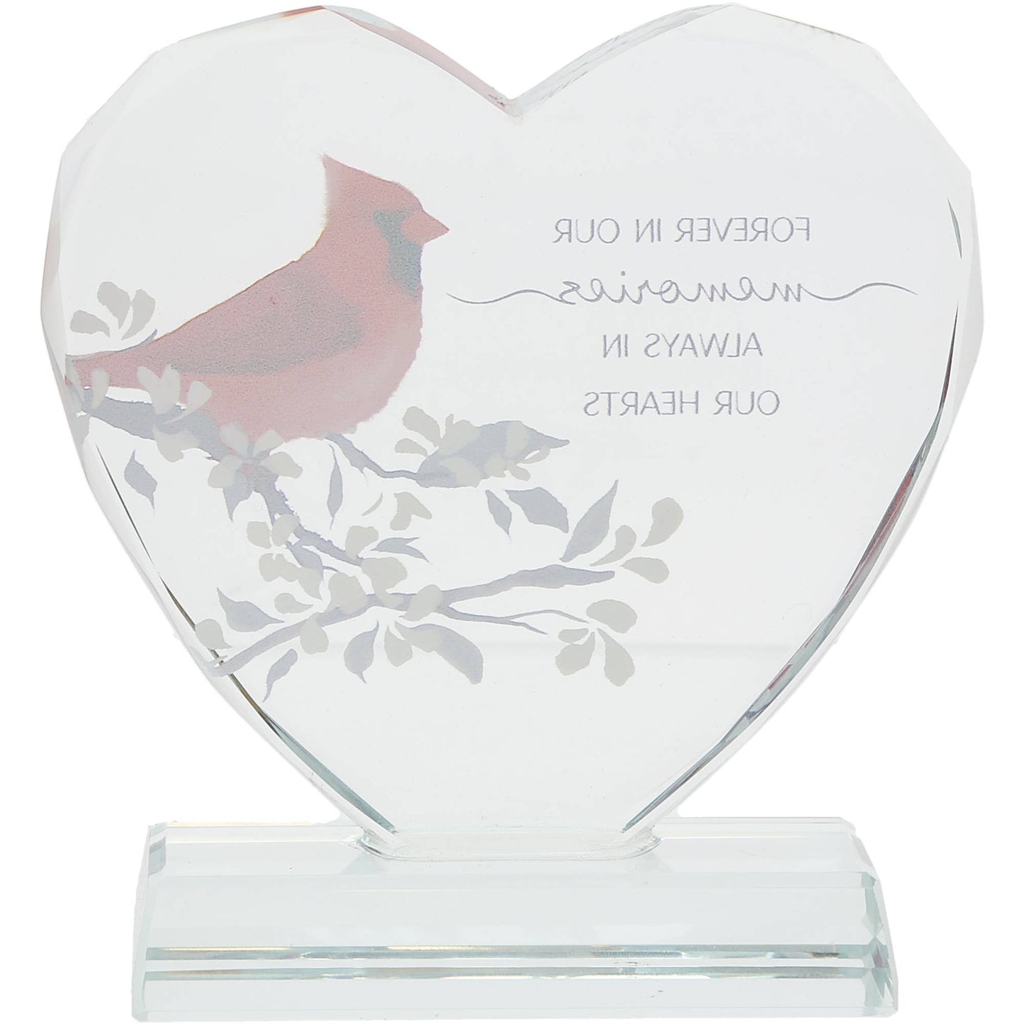 In Our Hearts - 4" Crystal Heart Plaque
