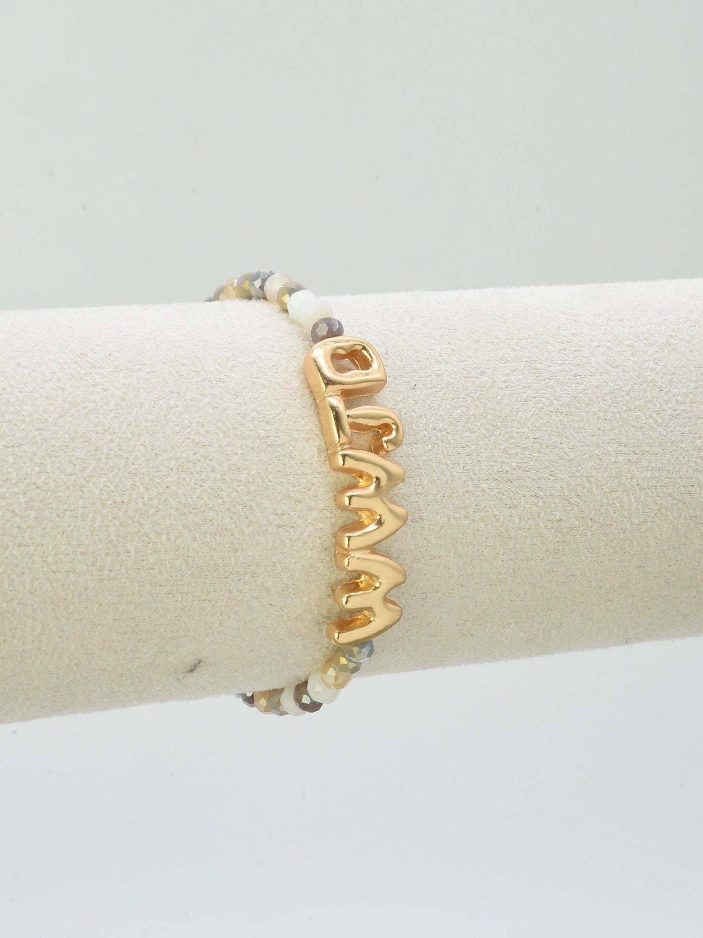CB2309 WWJD Glass Bead Bracelet