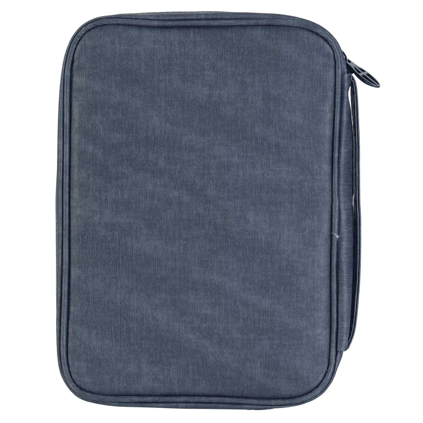 Bible Cover Black & Tan With Cross Large