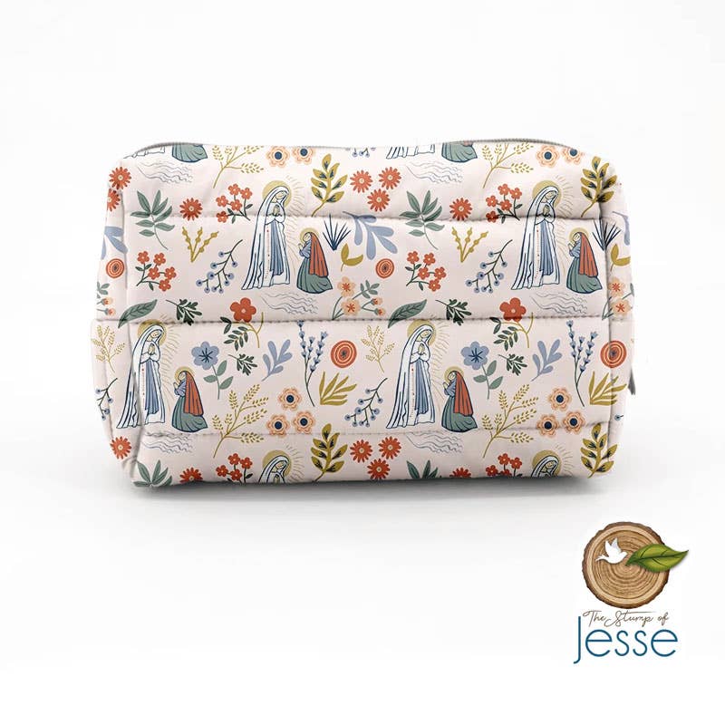 Our Lady of Lourdes Waterproof Puffer Pouch