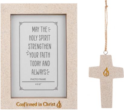Written in Stone Frame and Ornament Set - Baptism or Confirmation
