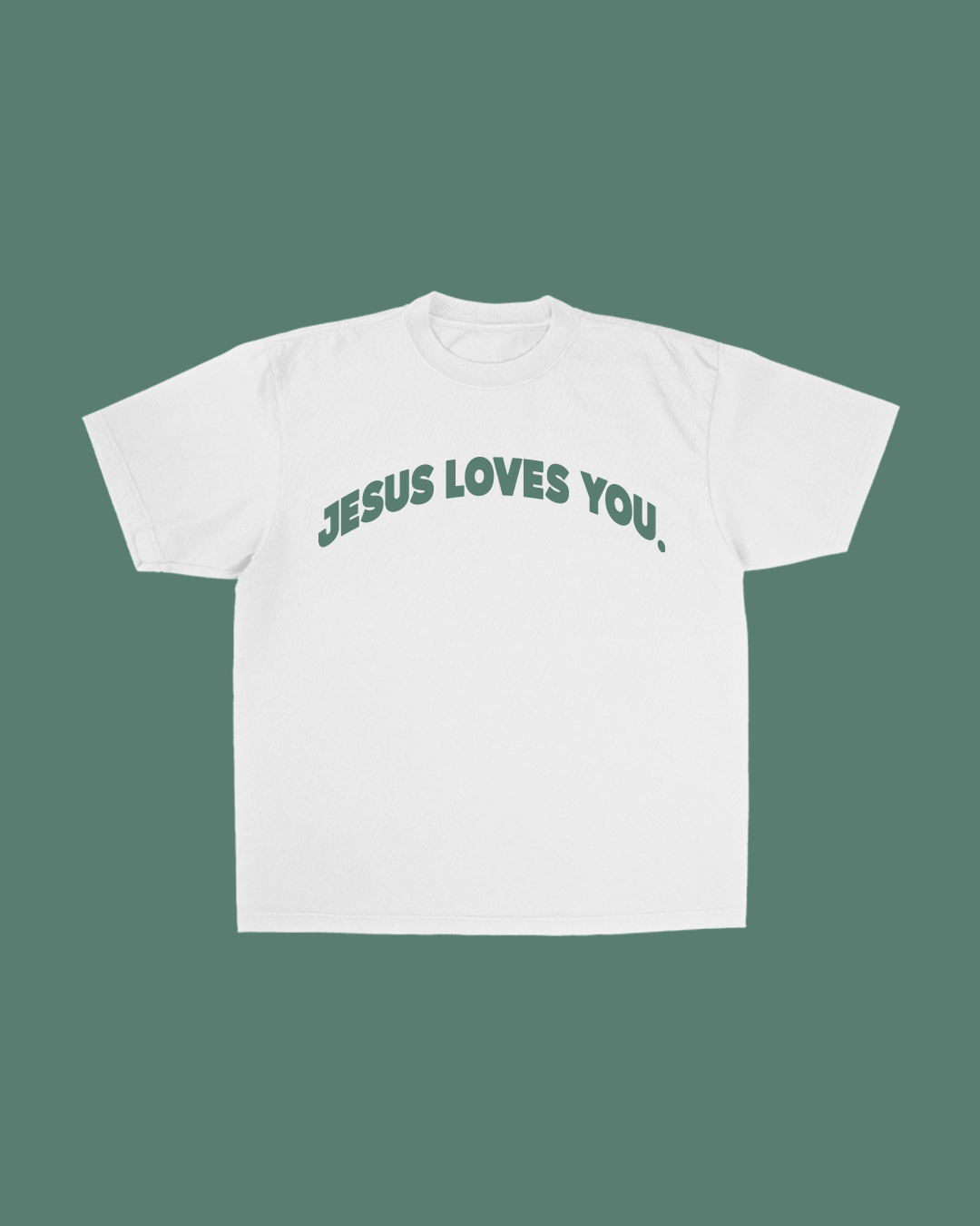 Heaven & Earth White + Green Tee