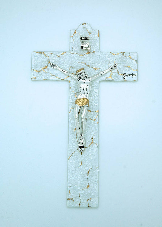Italian Murano Glass Crucifix