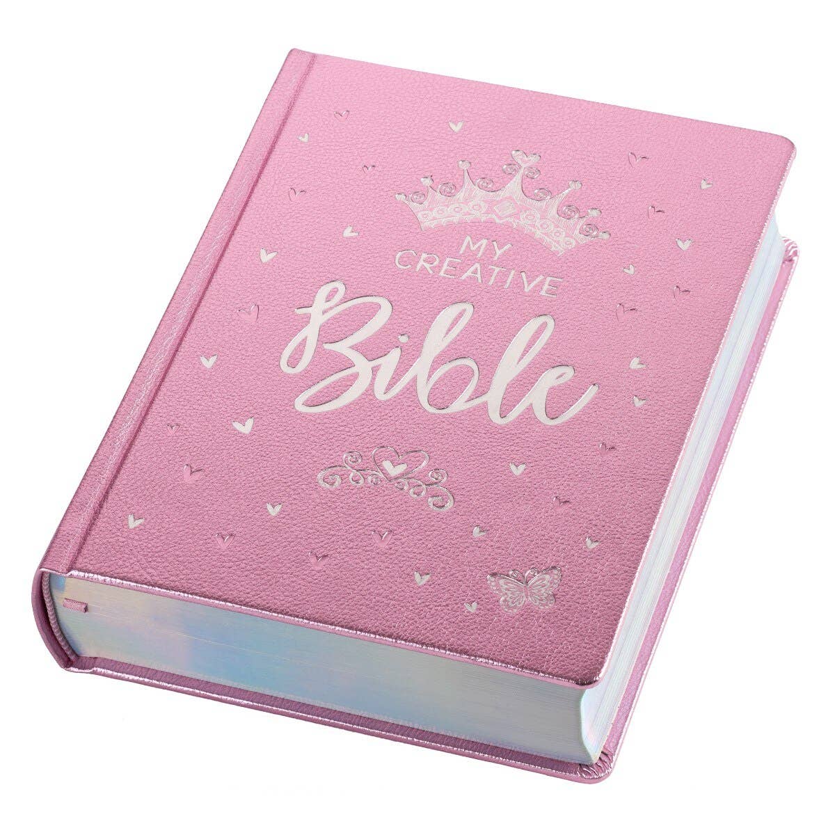 Metallic Pink Faux Leather My Creative Bible for Girls - an