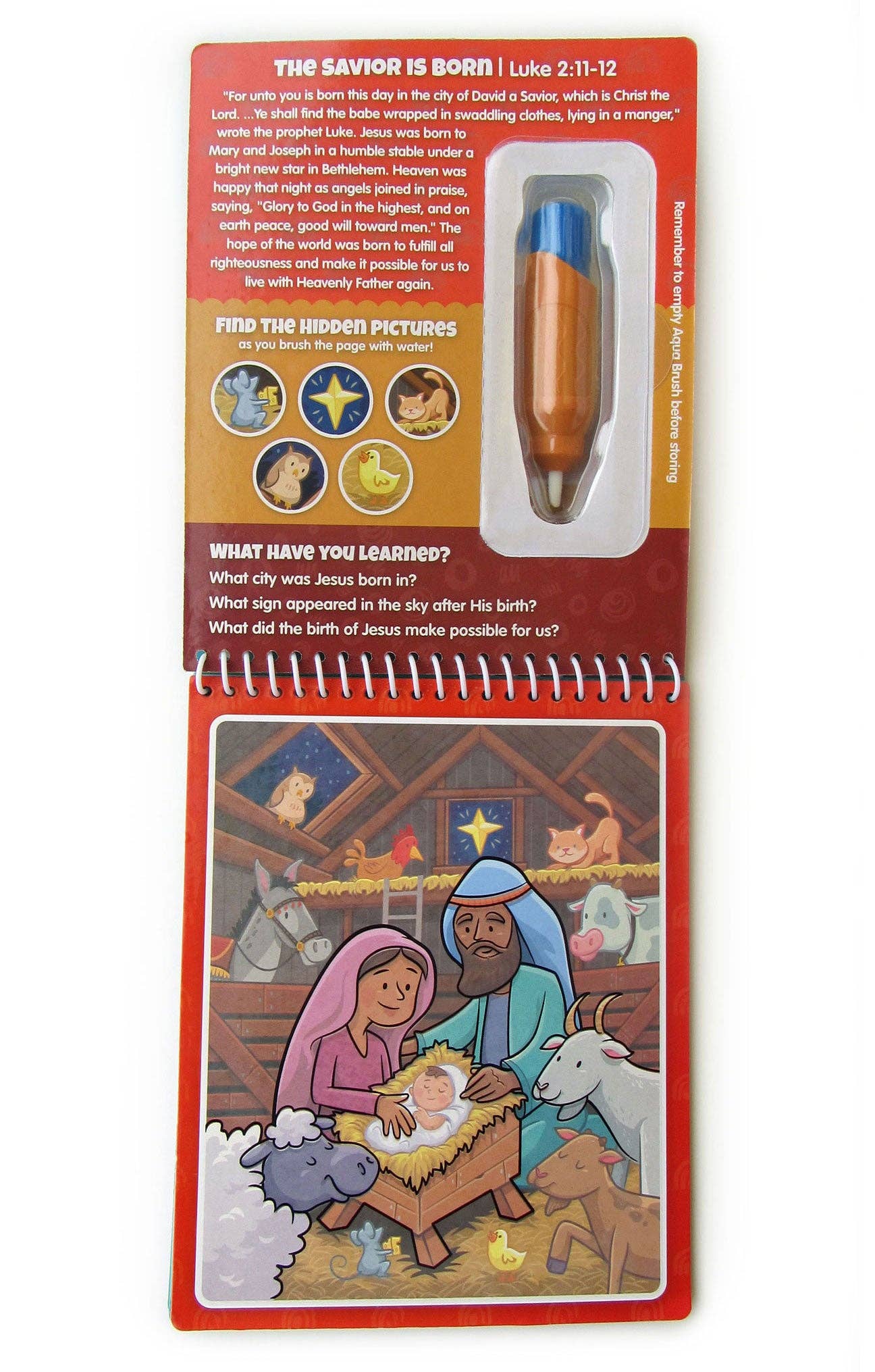New Testament Aqua Brush Activity Book, Reusable Travel Activity