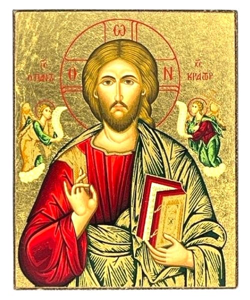 Jesus Christ Pantocrator Silk Screen Icon Magnet