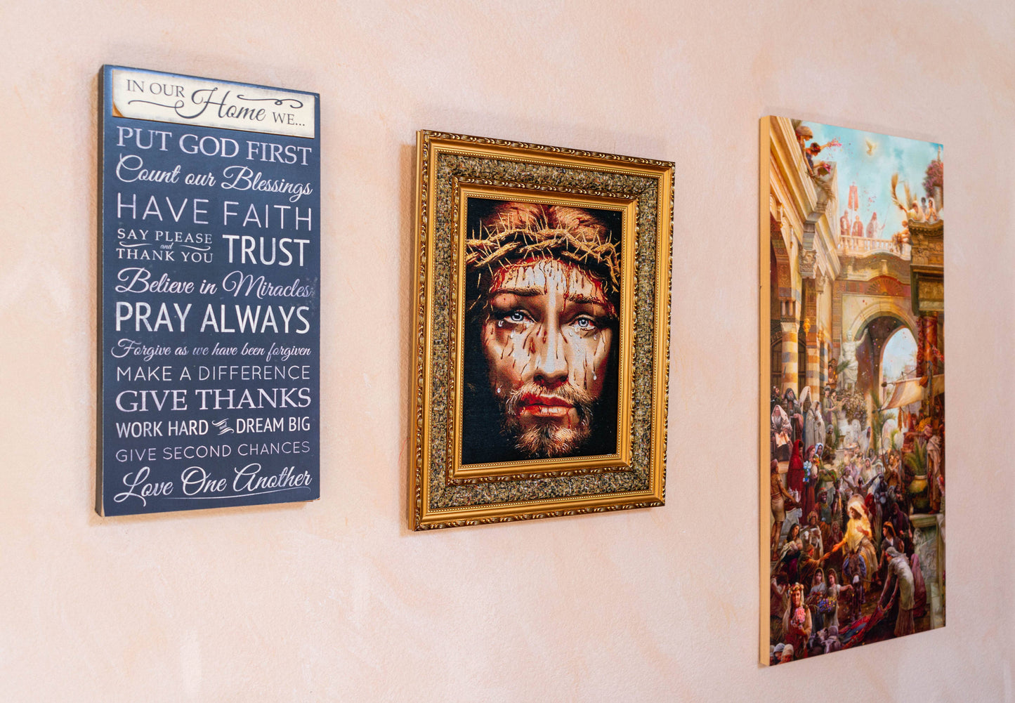His Precious Blood Double Padded Framed Image   21"