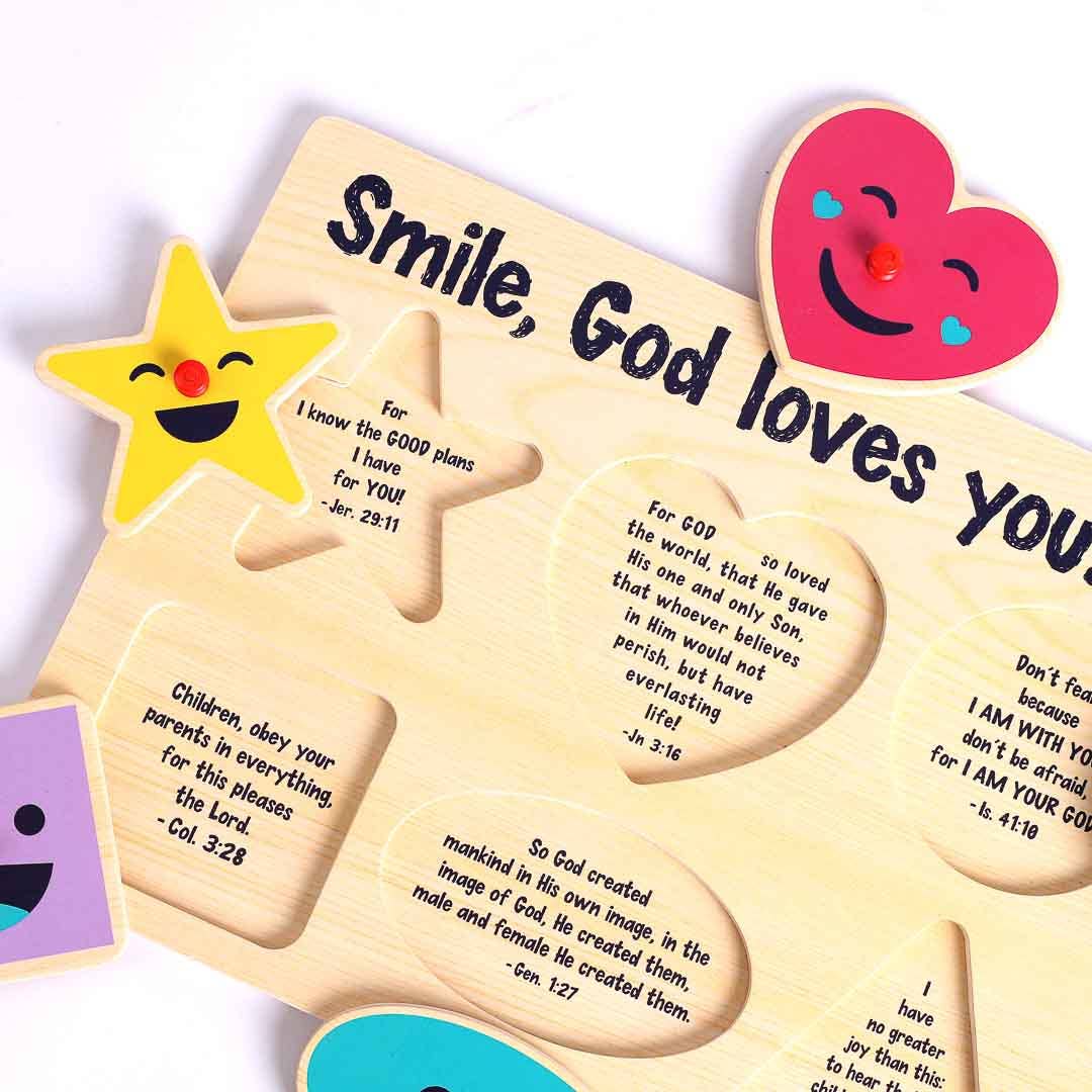 Wood Puzzle - Smile God Loves You