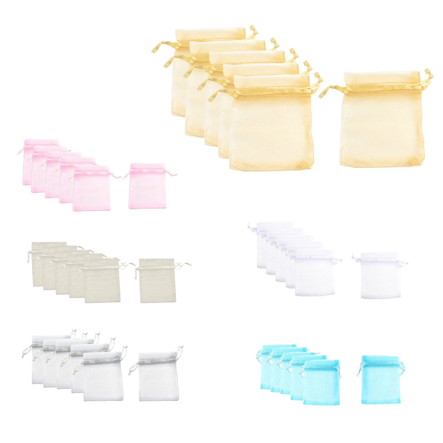 Elegant 3x4 in Organza Gift & Favor Bags