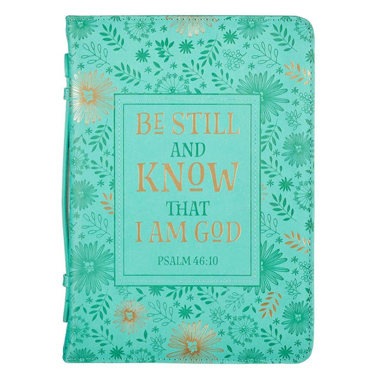Bible Cover Turquoise Be Still and Know Psalm 46:10