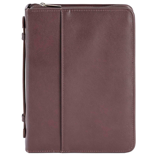 White Dove -BIBLE COVER CLASSIC FAUX LEATHER-BROWN-XXL