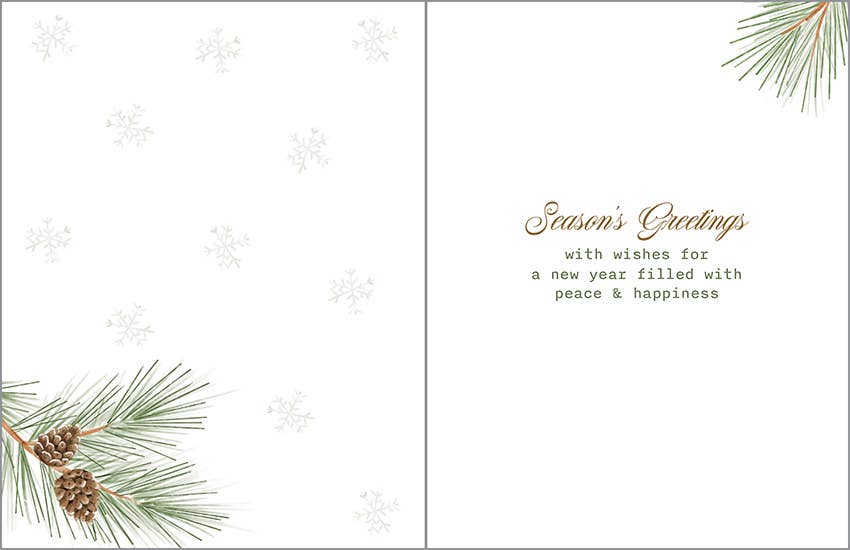 Christmas Card - Winter Pine Boughs