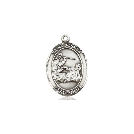 Sterling Silver Saint Joshua Medal 24" Chain