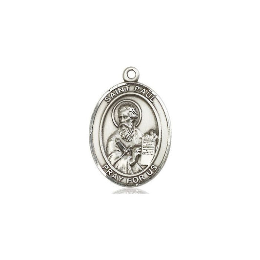 Sterling Silver Saint Paul Medal 24" Chain