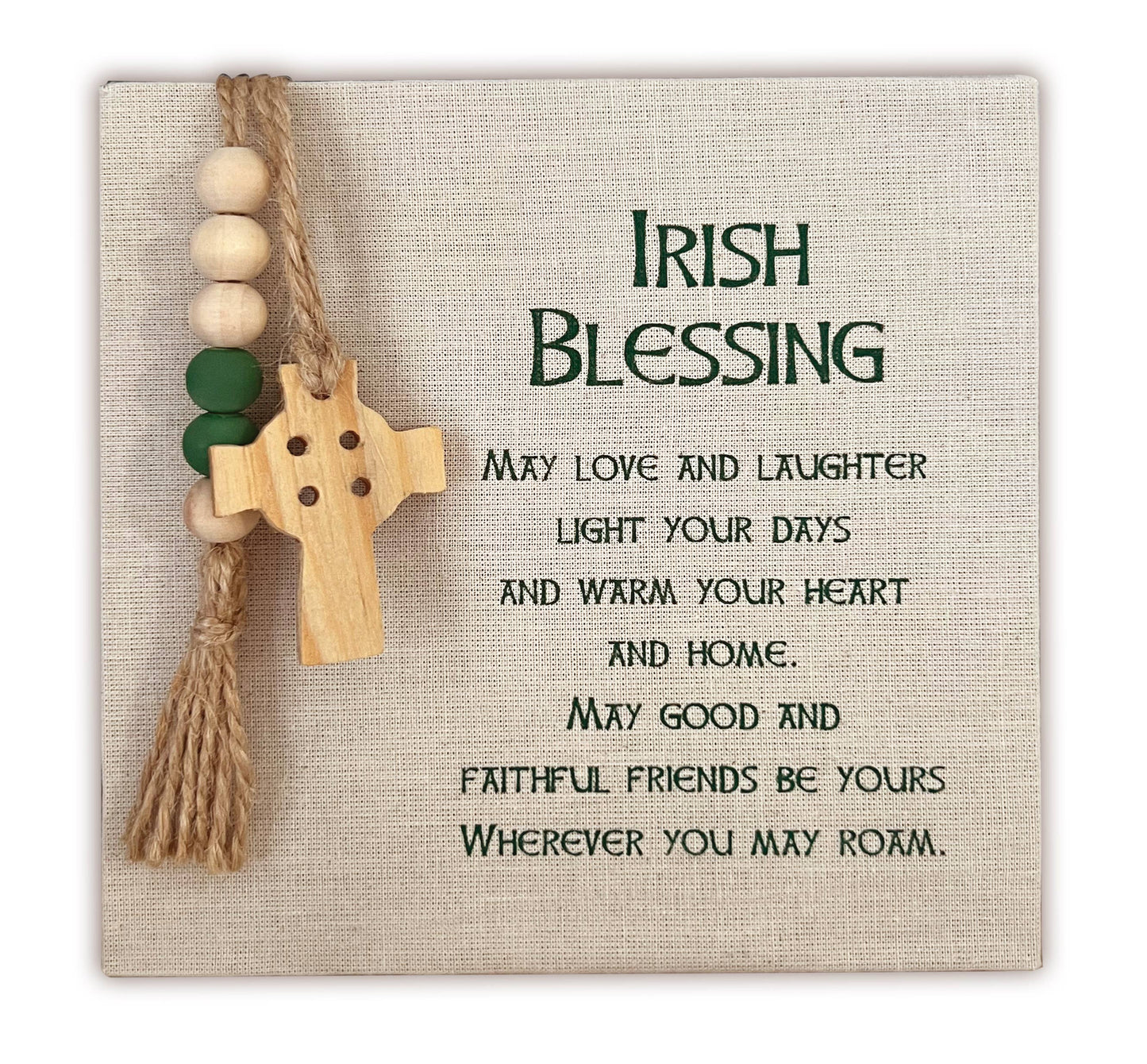Irish Blessing Fabric Plaque