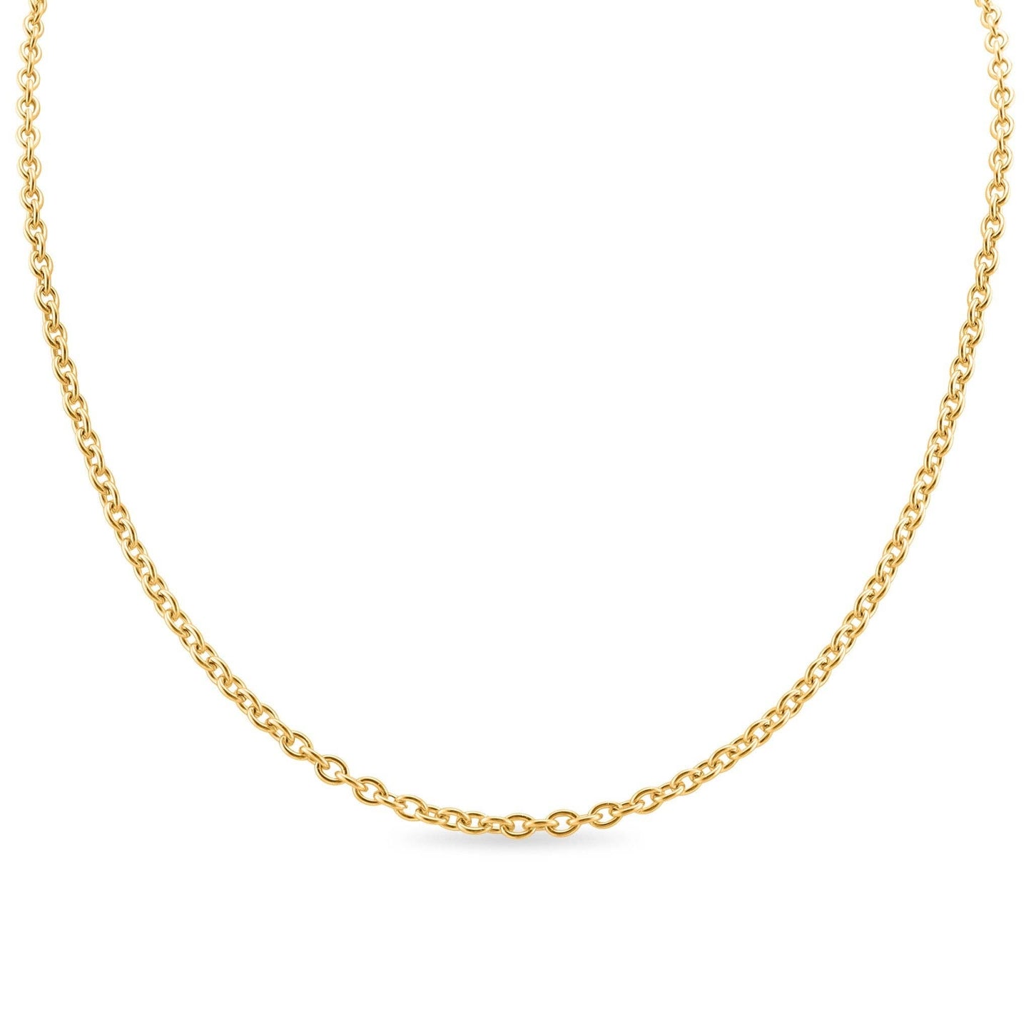 10 Pack - Gold 16" Stainless Steel Loop Chain Necklace Pack